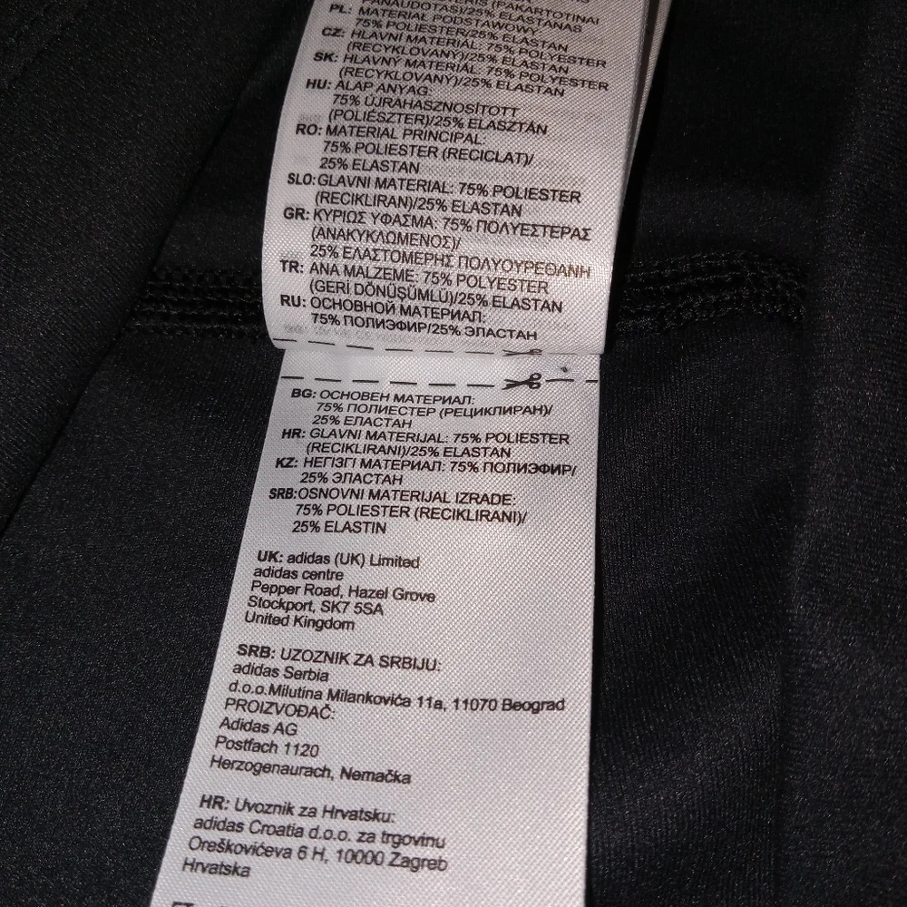 Adidas Zoe X Saldaba Black Double Knit Training Leggings Medium - Picture 2 of 12